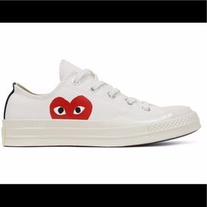 Mens CDG  Commes des Garçon White Sneakers Size 10